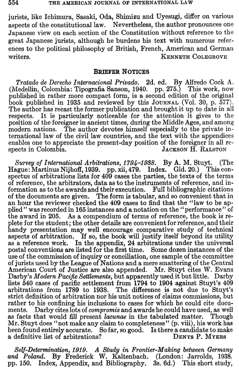 Tratado De Derecho International Privado 2d Ed By A Alfredo Cock