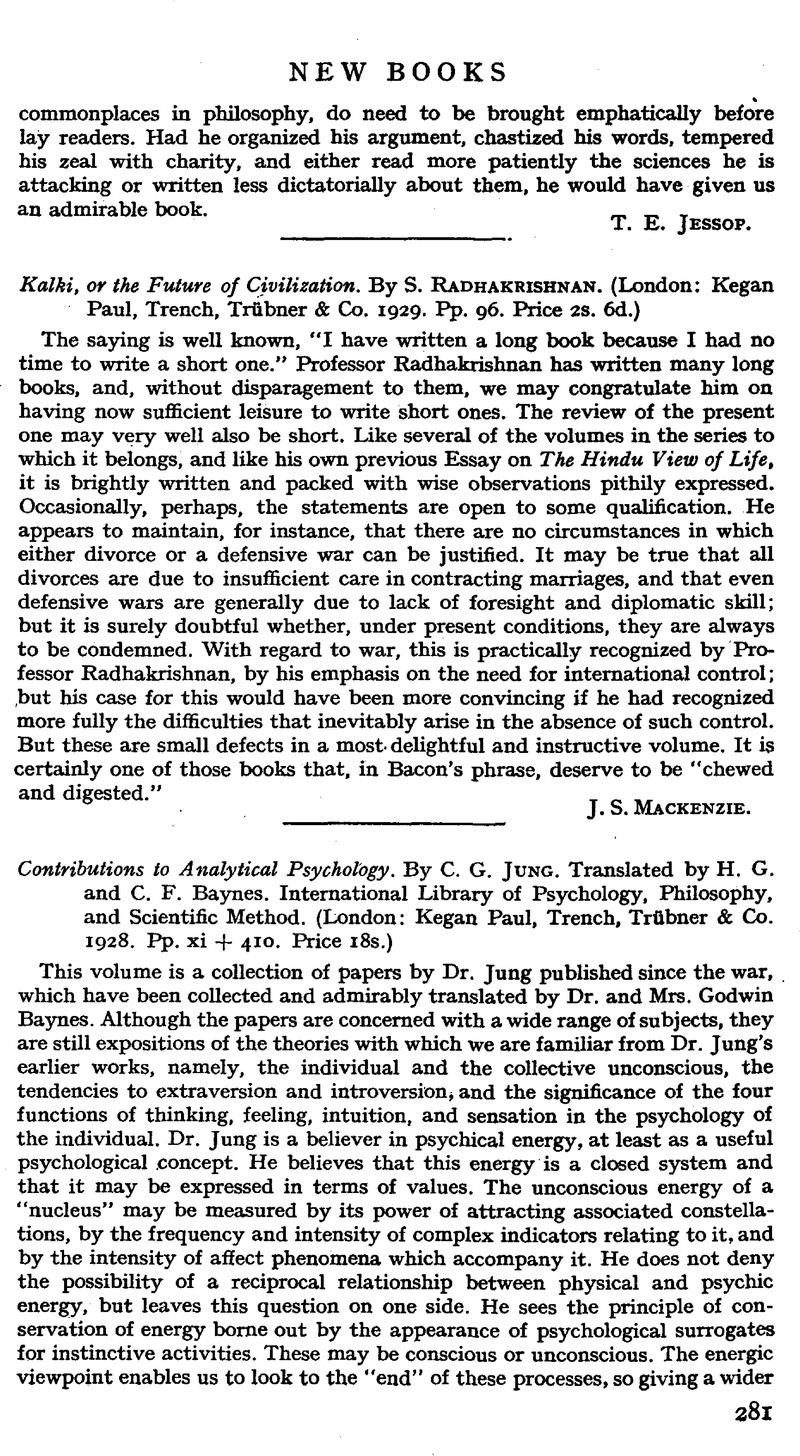 Contributions To Analytical Psychology By C G Jung Translated By H