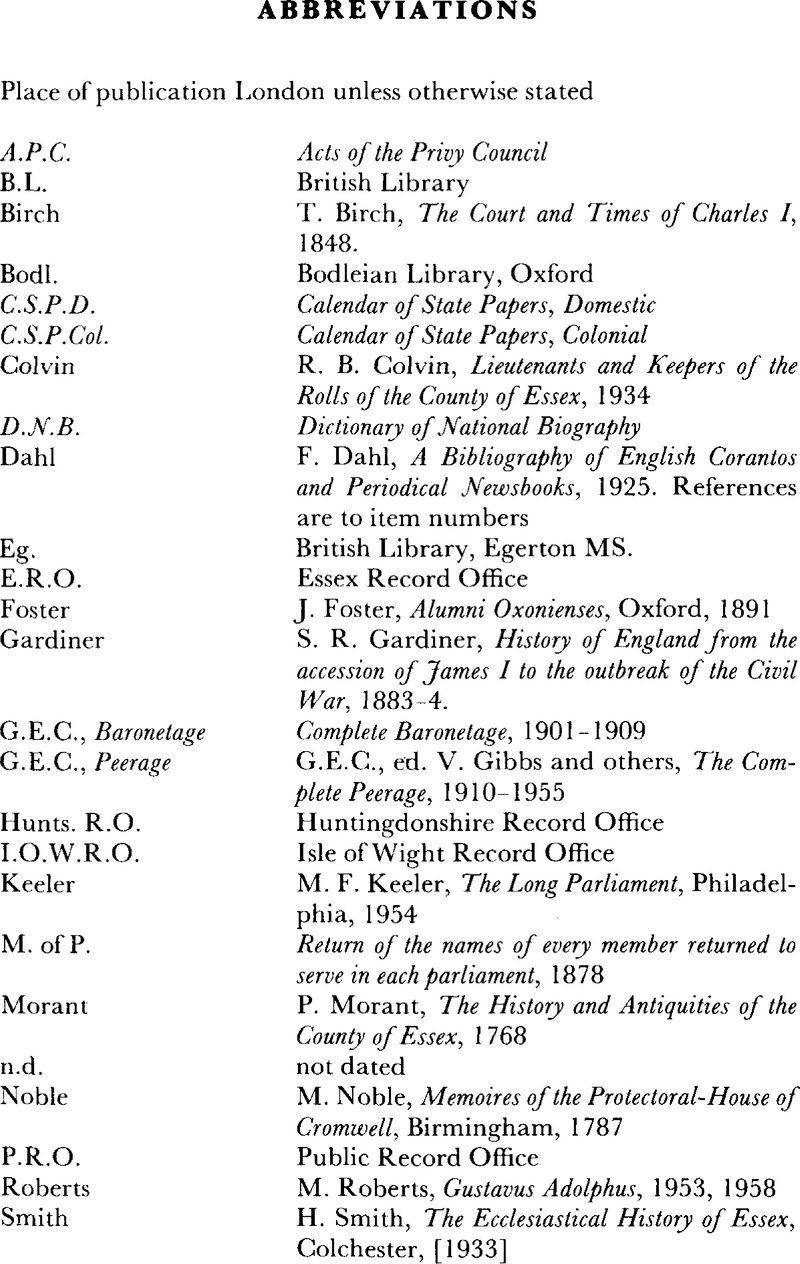 Abbreviations Camden Fourth Series Cambridge Core