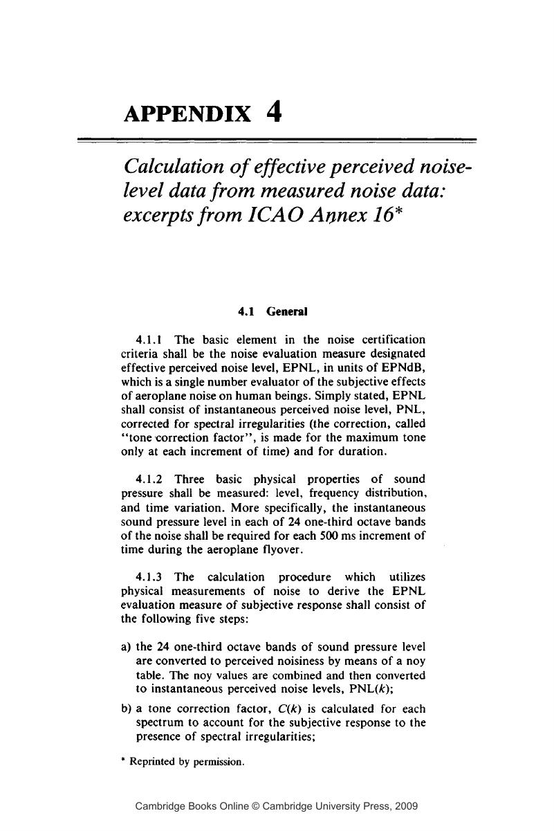 Calculation Of Effective Perceived Noise Level Data From Measured Noise