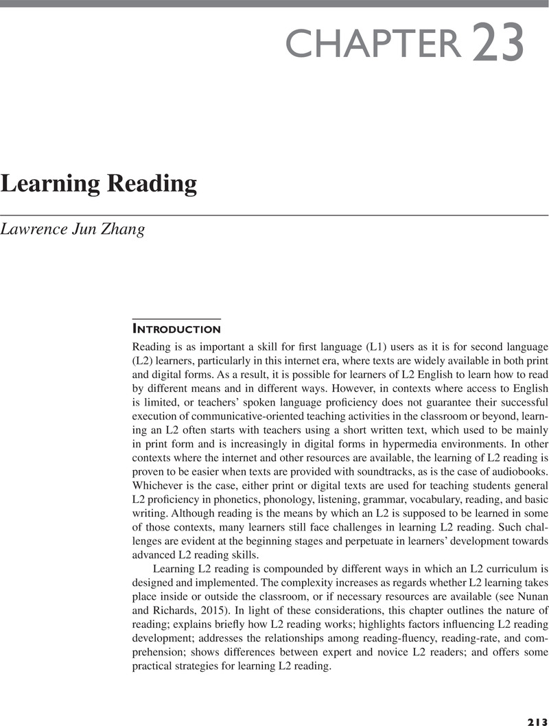 Chapter 23 Learning Reading The Cambridge Guide To Learning English