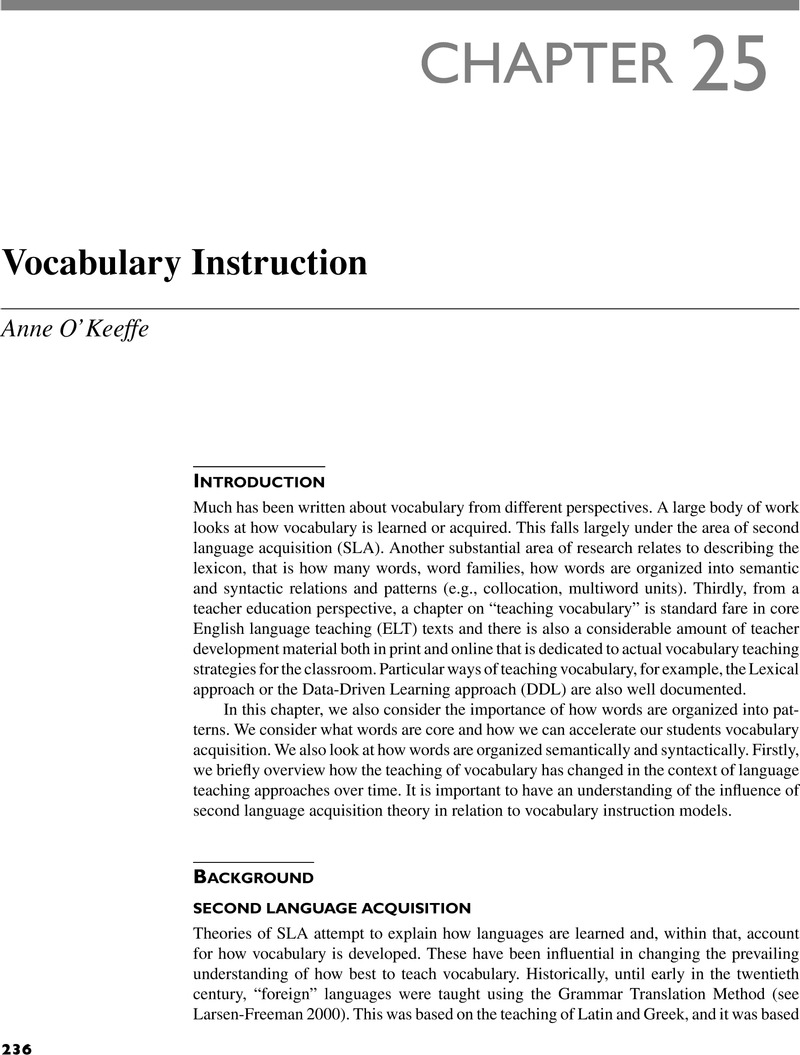 Chapter Vocabulary Instruction The Cambridge Guide To Pedagogy And