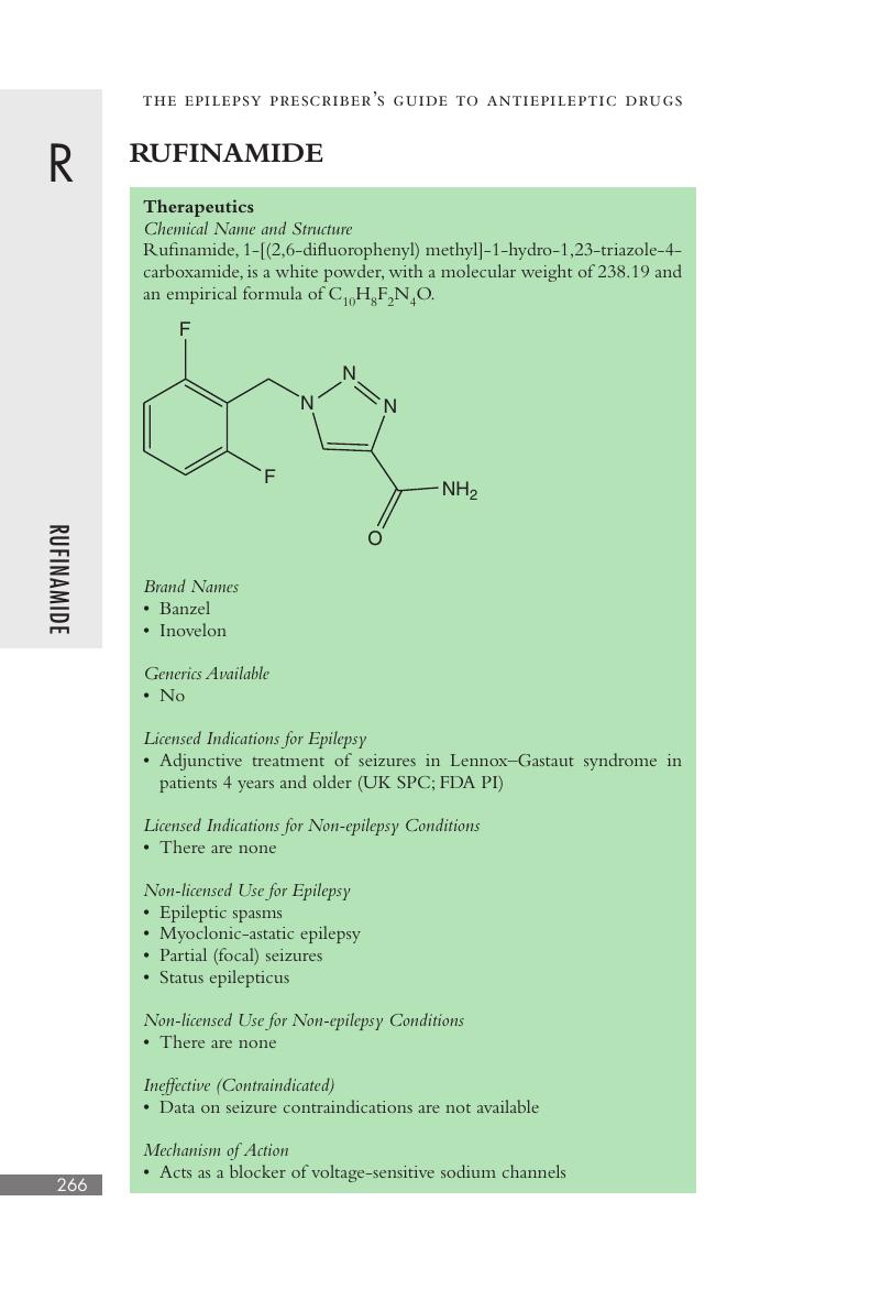 Rufinamide The Epilepsy Prescriber S Guide To Antiepileptic Drugs