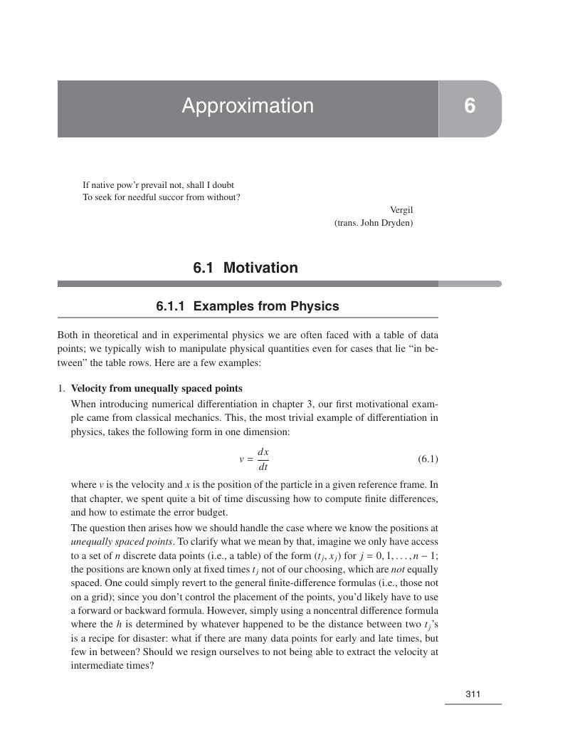 Approximation Chapter 6 Numerical Methods In Physics With Python