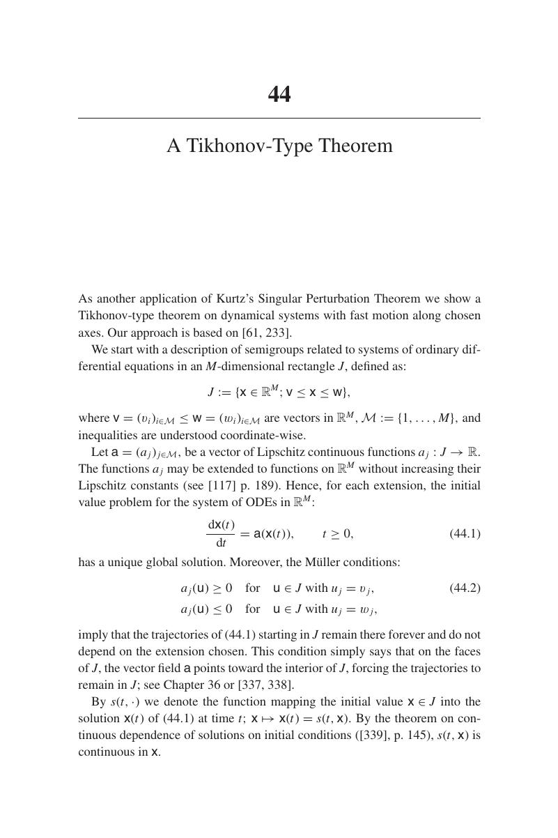 A Tikhonov Type Theorem Chapter 44 Convergence Of One Parameter