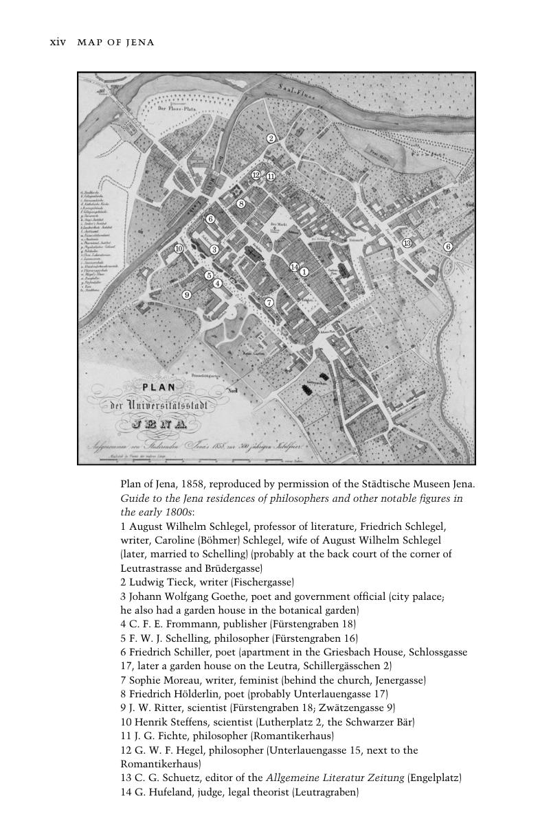 Map Of Jena The Cambridge Companion To German Idealism