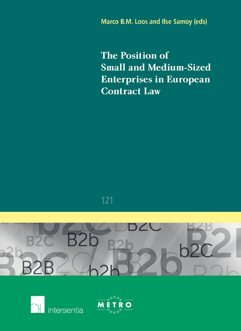 The Position of Small and Medium-Sized Enterprises in European Contract Law