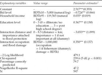 Economic valuation of flood risk exposure and reduction in a severely ...