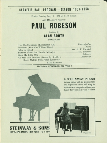 Live at Carnegie Hall Paul Robeson 