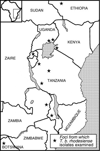 trypanosoma brucei map