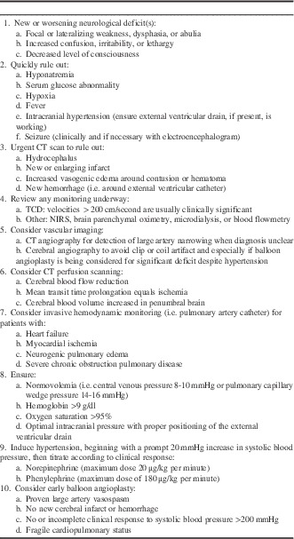 Subarachnoid Hemorrhage, Vasospasm, and Delayed Cerebral Ischemia -  Practical Neurology