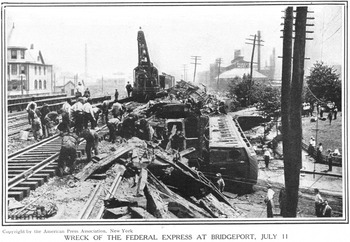 New York Historic Photo Print New Haven & Hartford Railroad Locomotive Crash 