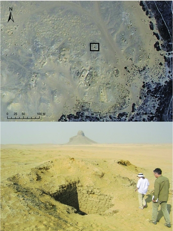 Satellite evidence of archaeological site looting in Egypt 2002