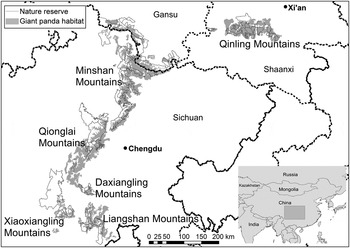 giant panda habitat map