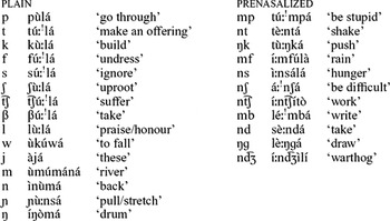 Bemba Journal Of The International Phonetic Association Cambridge Core