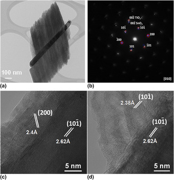 Solution heteroepitaxial growth of dendritic SnO2/TiO2 hybrid