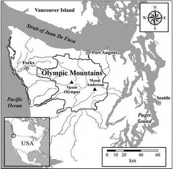 olympic mountains map