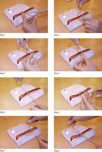 surgery knot tying 2 hand