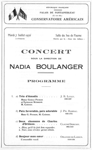 the work in history part ii the musical work of nadia boulanger