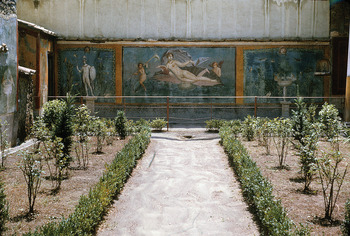 Pompeii cement flower bed shops