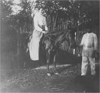Black and White Photo Mother is the Horseback Teacher 108