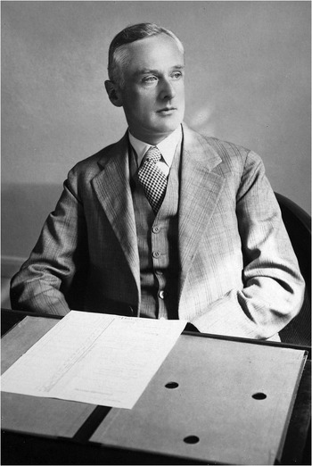Hjalmar Schacht in his office in the Reichsbank. He was Minister