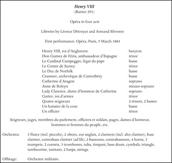 Henry Viii Chapter 6 Saint Saens And The Stage Henry Viii Chapter 6 Saint Saens And The Stage