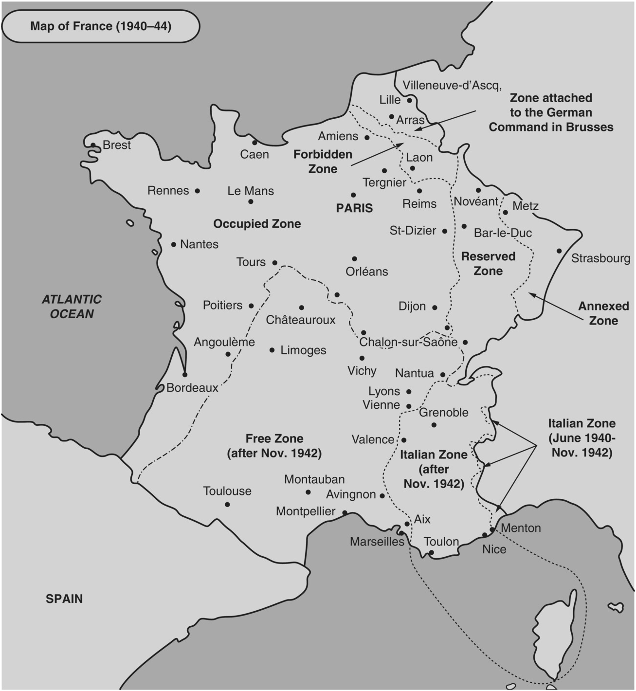 Map Of Vichy France Maps   Ordinary Workers, Vichy and the Holocaust