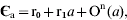 {\cyr{E}_{\rm a}} \equals {\rm r}_{\setnum{0}} \plus {\rm r}_{\setnum{1}} a \plus {\rm O}^{\rm n} \lpar a\rpar \comma