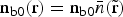 $\hbox{n}_{\rm b0} \lpar \hbox{r}\rpar = \hbox{n}_{\rm b0}\bar{n}\lpar \tilde{\hbox{r}}\rpar$