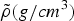$\tilde \rho \lpar g/cm^3 \rpar $