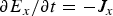 ${{\rm \partial} E_x /{\rm \partial} t} = - J_x$