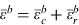 $\overline \varepsilon ^b = \overline \varepsilon _c^b + \overline \varepsilon _r^b $