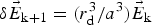 $\delta \vec E_{{\rm k} + 1} = \lpar r_{\rm d}^3 /a^3 \rpar \vec E_{\rm k}$