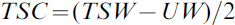 TSC \equals \lpar TSW \minus UW\rpar \sol 2