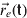 $\vec {r}_e} ({\ssf{t}})$