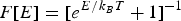 $F\lsqb E\rsqb =\lsqb e^{E/k_B T}+1\rsqb ^{ - 1} $