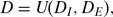 \begin{equation}
D = U(D_{I}, D_{E}),
\end{equation}
