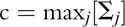 {\rm c} = {\max}_{j} [\Sigma_{j}],