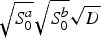 $\sqrt {S_0^a } \sqrt {S_0^b } \sqrt D $