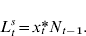 L_{t}^{s} \equals x_{t}{\hskip -2.5pt \ast } N_{t \minus \setnum{1}}.