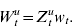 W_{t}^{u} \equals Z_{t}^{u} w_{t}.