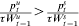 {\textstyle{{p_{t}^{u} } \over {\tau W_{t \minus \setnum{1}}^{u} }}} \gt {\textstyle{{p_{t}^{s} } \over {\tau W_{t \minus \setnum{1}}^{s} }}}