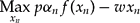 \begin{equation}
\mathop {{\rm Max}}\limits_{x_n} p\alpha _n f(x_n) - wx_n\end{equation}