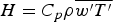 H = C_p \rho \overline{w^{\prime}T^{\prime}}