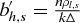 $b_{h,s}^{\prime } = \frac{n \rho _{l,s}}{k \Delta }$