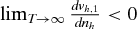 $\lim _{T \rightarrow \infty } \frac{d v_{h,1}}{d n_h} < 0$