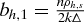 $b_{h,1} = \frac{n \rho _{h,s}}{2 k \Delta }$