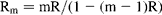 R_{m} = mR/(1 - (m - 1)R)