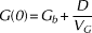 G\lpar {\it0}\rpar \equals G_{b} \plus {D \over {V_{G}}}